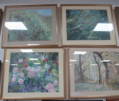 Lot 1590 - Jean Smith (Sheffield Artist) Woodland, Floral...