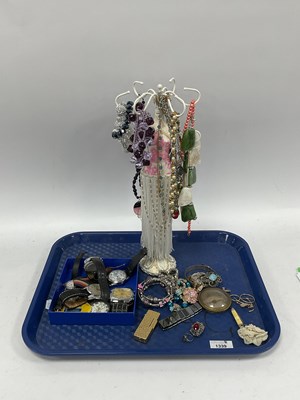Lot 1339 - Costume Jewellery and Stand as a Female Torso....