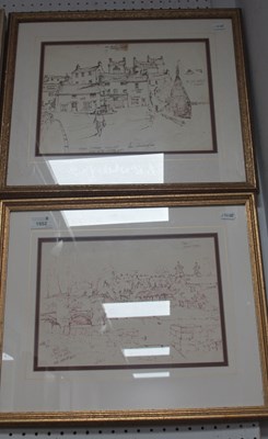 Lot 1552 - Two George Cunningham prints, Main Street,...
