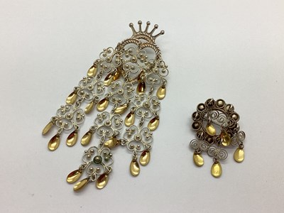 Lot 151 - A Norwegian Sølje Filigree Brooch, of openwork...