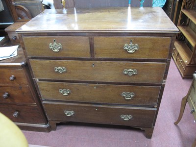 Lot 1635 - XIX Century Oak and Mahogany Chest of Drawers,...