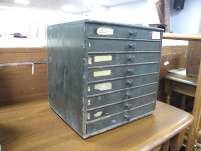 Lot 1641 - Painted Pine Table Top Cabinet, with eight...