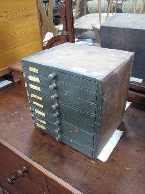 Lot 1638 - Painted Pine Table Top Cabinet, with eight...