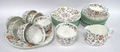 Lot 1328 - A Minton 'Haddon Hall' Tea Service, comprising:...