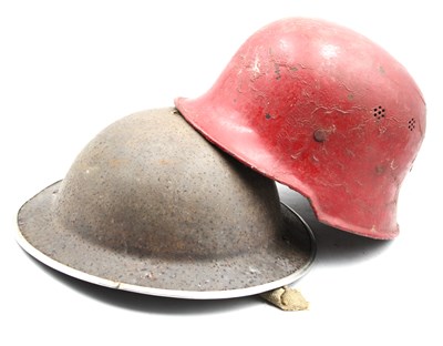 Lot 507 - WWII German M34 Helmet, handwritten name to...