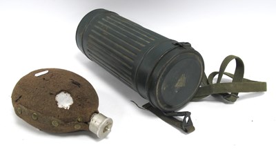 Lot 382 - WWII German Military M1938 Gas Mask Canister,...