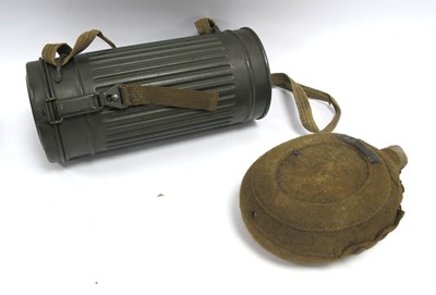 Lot 390 - WWII German Military M1938 Gas Mask Canister,...