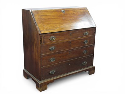 Lot 1551 - An XVIII Century Mahogany Bureau, with fall...
