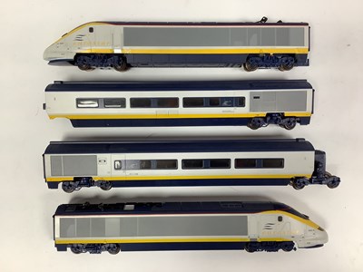 Lot 526 - A Hornby 00 gauge four-car "Eurostar" train...