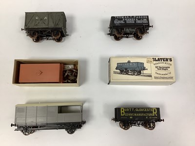 Lot 444 - Three 0 gauge kit-built four-wheel wagons,...