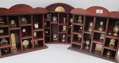 Lot 1290 - Three Custom Wooden Tiered Display Cabinets,...