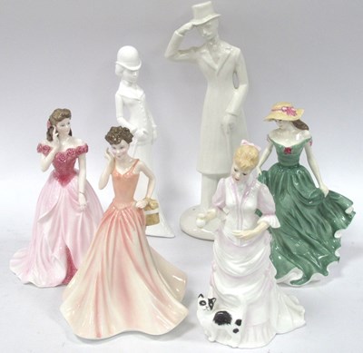 Lot 1322 - Six Porcelain Figurines, including Coalport...