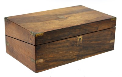 Lot 1447 - Victorian Walnut Writing Slope, with brass...