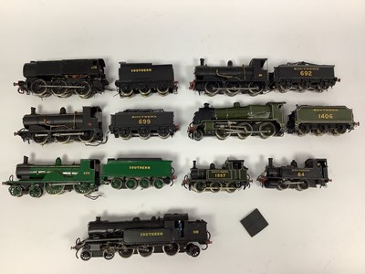 Lot 514 - Eight 00 gauge kit-built or adapted Southern...