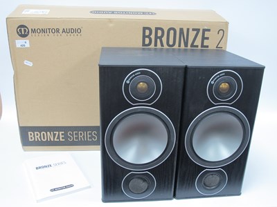 Lot 425 - Monitor Audio - Bronze 2 Bookshelf speakers,...