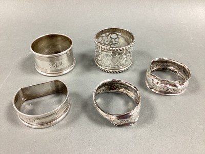 Lot 26 - A Hallmarked Silver Pierced Design Napkin Ring,...