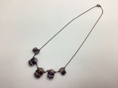 Lot 142 - A Vintage Blue John Necklace, composed of five...