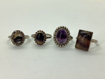Lot 118 - Blue John Inset Dress Rings, including...