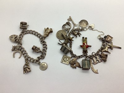 Lot 116 - A Curb Link Charm Bracelet, to hallmarked...