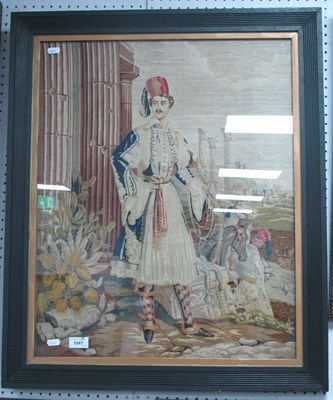 Lot 1547 - XIX Century Embroidery Possibly Lord Byron &...