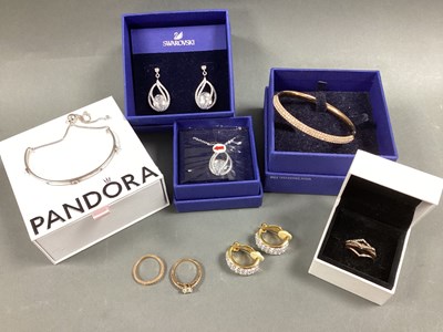 Lot 212 - Pandora; A Half Bangle Style Inset Bracelet,...