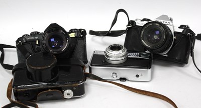 Lot 1472 - Two Pentax ME Super SLR 35mm Film Cameras one...