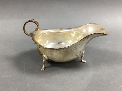 Lot 55 - A Hallmarked Silver Sauce Boat, Chester 1913,...