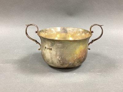 Lot 62 - A Hallmarked Silver Twin Handled Porringer,...