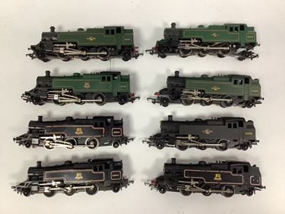 Lot 520 - Eight Triang 00 gauge 2-6-2 tank engines in BR...
