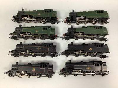 Lot 436 - Eight Triang OO gauge 2-6-2 tank engines in BR...