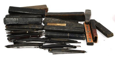 Lot 1443 - Cut Throat Razors (x 11), including 'Ern',...