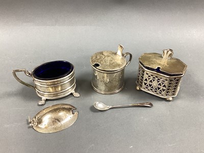 Lot 37 - Three Hallmarked Silver Lidded Mustards, each...