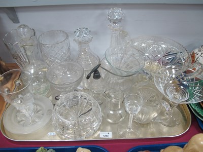Lot 1283 - Cut and Pressed Glassware, including celery...