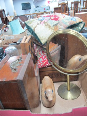 Lot 1060 - Oak Box with Lift Up Lid, brass handles, games...