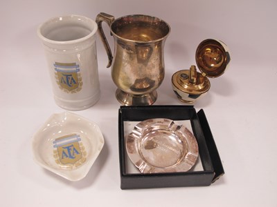 Lot 712 - England Items Awarded to Emlyn Hughes - plated...