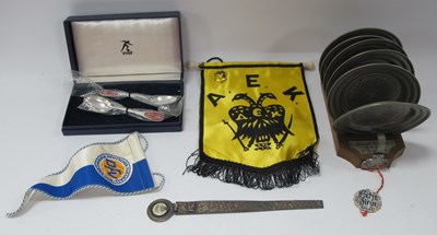 Lot 715 - Coaster Set Given to Emlyn Hughes as a Memento...