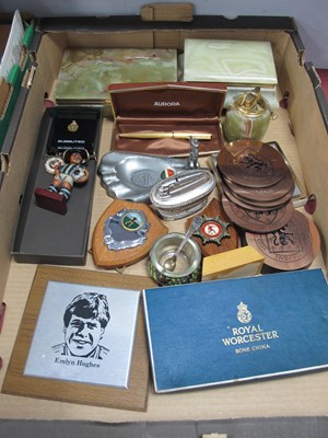 Lot 720 - Emlyn Hughes Plaque and Items From His Estate,...