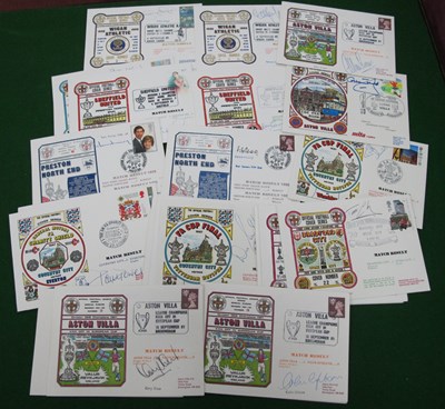 Lot 791 - Autographed Official Football Covers -...
