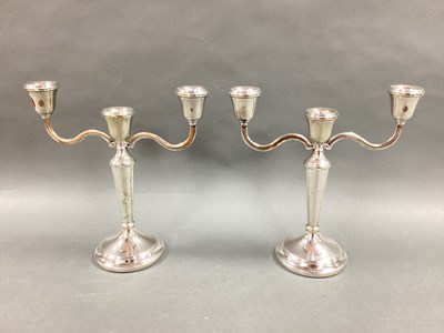 Lot 298 - A Pair of Hallmarked Silver Filled Twin Branch...