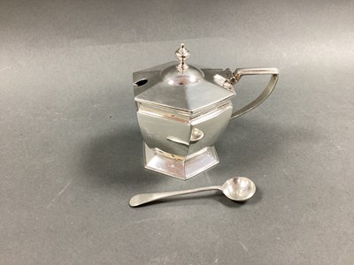 Lot 28 - A Hallmarked Silver Hexagonal Lidded Mustard,...