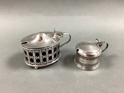 Lot 27 - A Hallmarked Silver Lidded Oval Mustard, of...