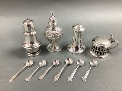 Lot 50 - A Hallmarked Silver Lidded Mustard, with blue...