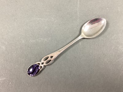 Lot 61 - A Hallmarked Silver Blue John Inset Teaspoon,...