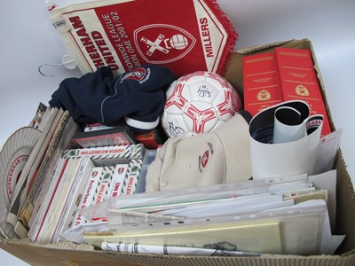 Lot 505 - Rotherham United Fanzines, Signed Ball, cup,...