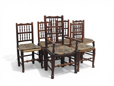 Lot 1581 - A Set of Six Early XIX Century Ash and Elm...