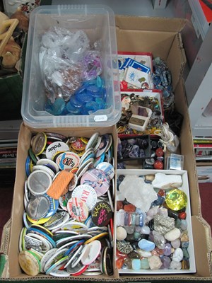 Lot 1024 - Large Quantity of Badges, rock specimens and...