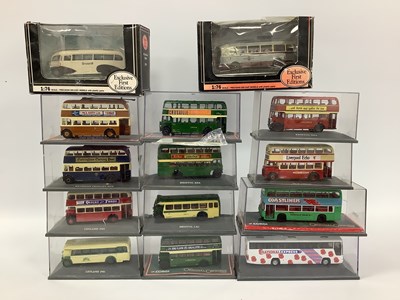 Lot 455 - Fourteen 1:76 Scale Diecast Model Buses by EFE,...