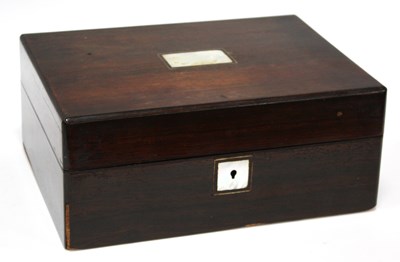 Lot 1413 - XIX Century Rosewood Ladies Jewellery Box with...