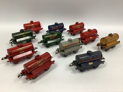 Lot 403 - Eleven Pre-War Hornby 'O' Gauge Four wheel...