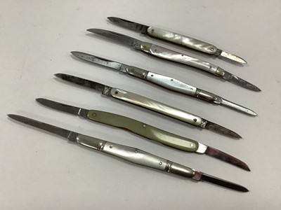 Lot 315 - Collection Of Six Two Blade Folding Pocket...